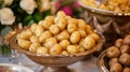 young boiled potatoes with dill and garlic free flo restaurant or street food corner cafe Royalty Free Stock Photo