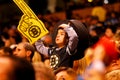 Young Boston Bruins fan. Royalty Free Stock Photo