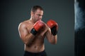 Young Boxer boxing Royalty Free Stock Photo