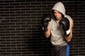 Young boxer training for a fight Royalty Free Stock Photo