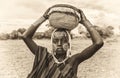 Young boy from the African tribe Mursi, Ethiopia Royalty Free Stock Photo