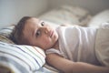 Young Boy on bed Royalty Free Stock Photo