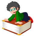 Young boy with the big book Royalty Free Stock Photo