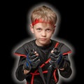 Ninja in light effect Royalty Free Stock Photo