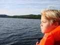 Young Boy Boating Royalty Free Stock Photo