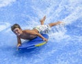 Young Boy Boogey Boarding Royalty Free Stock Photo