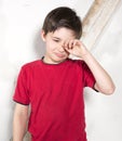 Young boy crying Royalty Free Stock Photo