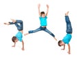 Young boy doing handstand Royalty Free Stock Photo