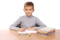 Young boy doing school work Royalty Free Stock Photo
