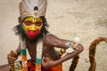 Young boy dressing as Hanuman