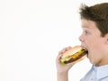 Young boy eating Royalty Free Stock Photo