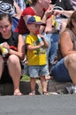 Young Boy Eating a Frozen Treat Royalty Free Stock Photo