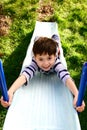 A young boy enjoying the outdoors Royalty Free Stock Photo