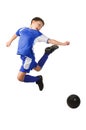 A young boy football player Royalty Free Stock Photo