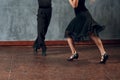 Young boy and girl dancing ballroom dance Jive Royalty Free Stock Photo