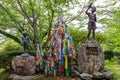 Young boy and girl`s statues near Nagasaki Atomic Bomb Museum Royalty Free Stock Photo