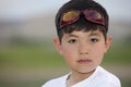 Young boy with goggles. Royalty Free Stock Photo