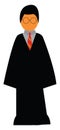 Young boy in Harry Potter costume vector or color illustration