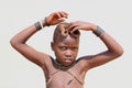 Portrait expressions boy Himba tribe, Namibia Royalty Free Stock Photo