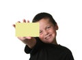 Young Boy Holding Blank Sign Royalty Free Stock Photo