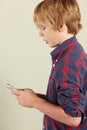 Young Boy Holding Tablet Computer Royalty Free Stock Photo
