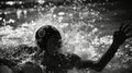 Boy Swimming in Pool With Ball