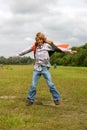 Young boy jumping for joy II Royalty Free Stock Photo