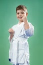 Young boy in kimono Royalty Free Stock Photo