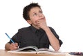 Young boy learning Royalty Free Stock Photo