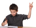 Young boy learning Royalty Free Stock Photo