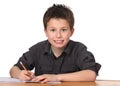 Young boy learning Royalty Free Stock Photo