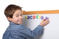 Young boy learning the ABC Royalty Free Stock Photo