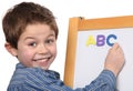 Young boy learning the ABC Royalty Free Stock Photo