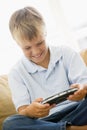 Young boy in living room Royalty Free Stock Photo