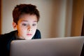 Young boy looking at computer screen Royalty Free Stock Photo