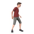 Young boy looking right pose 3d modelling