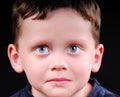 Young Boy Looking Serious Royalty Free Stock Photo