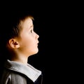 Young boy looking up Royalty Free Stock Photo