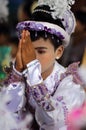 Young boy at novice ceremony, Myanmar