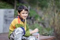 Young boy outdoors Royalty Free Stock Photo