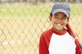 Young Boy Playing Baseball