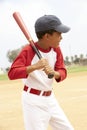 Young Boy Playing Baseball