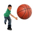 Young Boy Playing Basketball Royalty Free Stock Photo