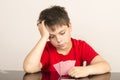 Young boy playing cards Royalty Free Stock Photo