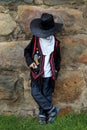 Young boy playing cowboy Royalty Free Stock Photo