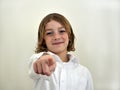 Young boy pointing Royalty Free Stock Photo