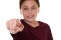 Young boy pointing with his finger I want you Royalty Free Stock Photo