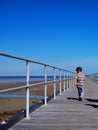 Young Boy on Port Germein Jetty Royalty Free Stock Photo