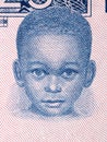 Young boy a portrait from Guinean money