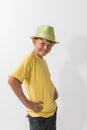 Young Boy Posing in a hat Royalty Free Stock Photo